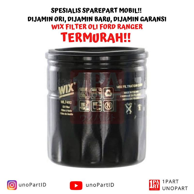 Filter Oli Wix Ford Ranger Everest 2.5 WL7492 - foto 5
