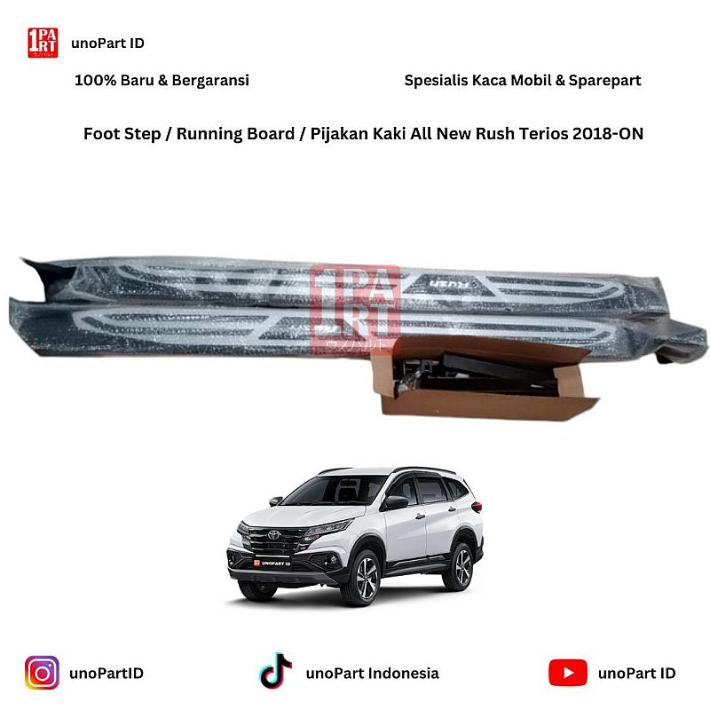 Foot Step / Running Board / Pijakan Kaki All New Rush Terios 2018-ON by unoPart ID 1Part