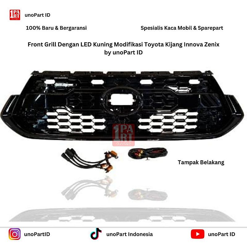 Front Grill Dengan LED Kuning Modifikasi Toyota Kijang Innova Zenix by unoPart ID - foto 2