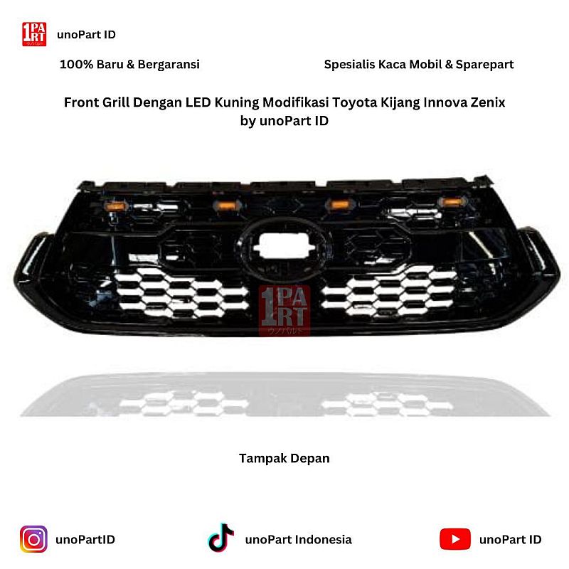 Front Grill Dengan LED Kuning Modifikasi Toyota Kijang Innova Zenix by unoPart ID