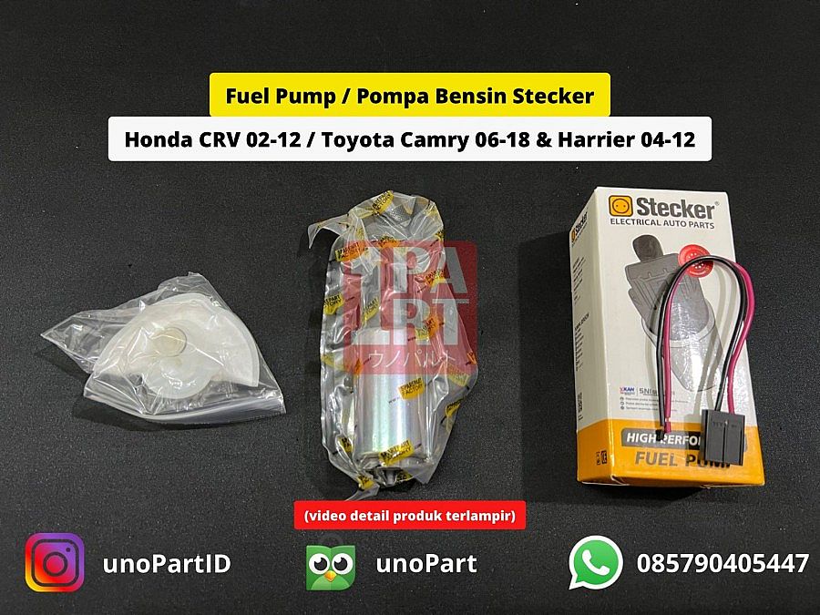Fuel Pump Motor Pompa Bensin Rotak Stecker Toyota Camry 06-17 XV40 ACV40 XV50 ACV50 ASV50 / Harrier ACU30 04-12 / Honda CR-V CRV Gen2 02-06 RD2 RD SNI KAN OEM 17040-SW5-930 17040SW5930 - foto 2