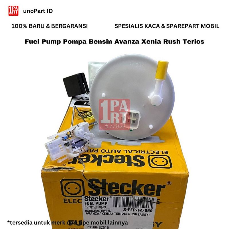 Fuel Pump Pompa Bensin Assy Komplit Stecker Toyota Daihatsu Avanza Xenia Gen1 Gen2 Veloz 04-15 / Rush Terios Konde Gen1 06-17 100% BARU SNI KAN OEM 23100-BZ010 23100BZ010 - foto 2