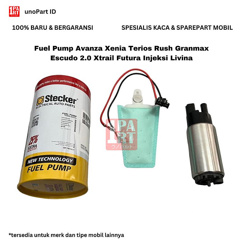 Fuel Pump Pompa Bensin Rotak Avanza Xenia Gen1 04-11 / Rush Terios  Gen1 06-17 Taruna / Ertiga 12-18 SX4 SX-4 Xover X-over Swift Sirion Baleno / Mazda 323 Lantis Familia / Kia Timor / Hyundai Accent / - foto 2