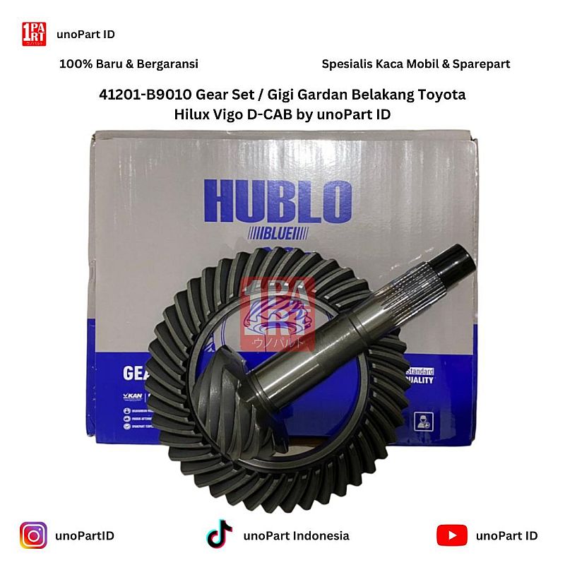 Gear Set / Gigi Nanas Gardan Belakang Hublo Toyota Hilux Vigo Double Cabin 12x43 by unoPart ID Toko Sparepart Mobil Murah
