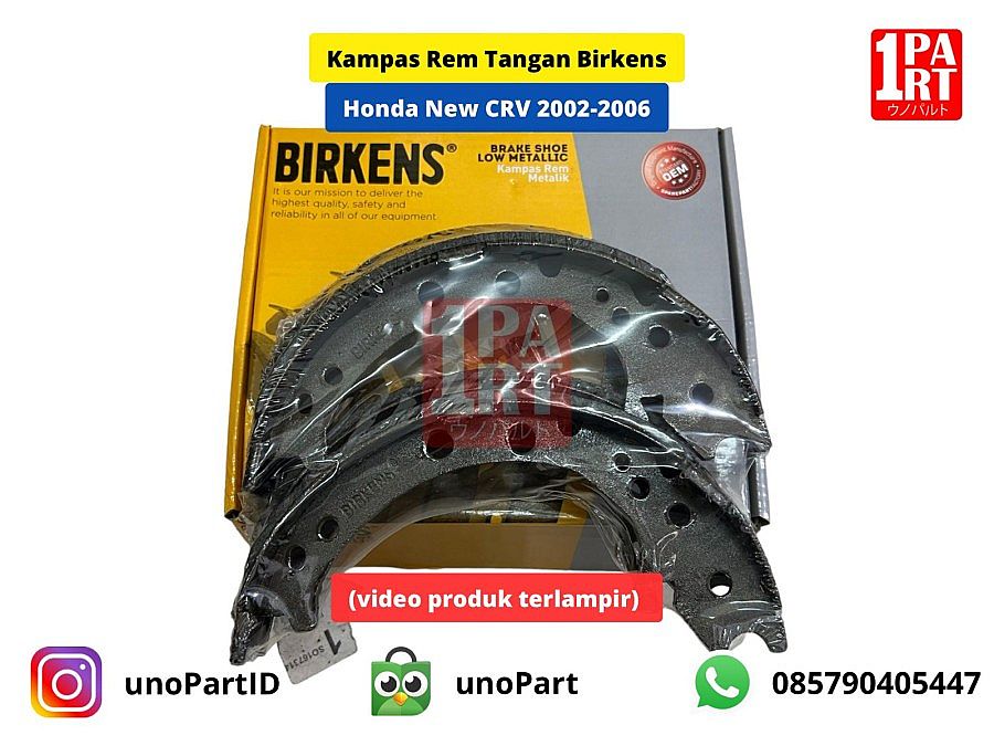 Hand Brake Shoe Kanvas Kampas Rem Tangan Birkens Honda CRV Gen 2 02-06 - foto 4