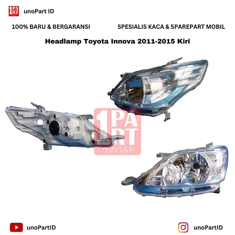 Head Lamp Headlamp Batok Lampu Depan Kanan / Kiri Toyota Kijang Innova 2011-2015 - foto 2