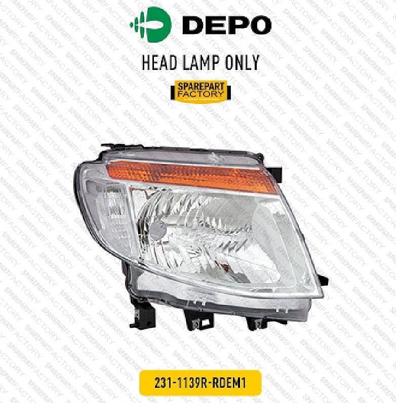 Headlamp / Batok Lampu Depan Ford Ranger T6 2011-ON Merk DEPO 231-1139L-RDEM1 / 231-1139R-RDEM1 unoPart ID - foto 2