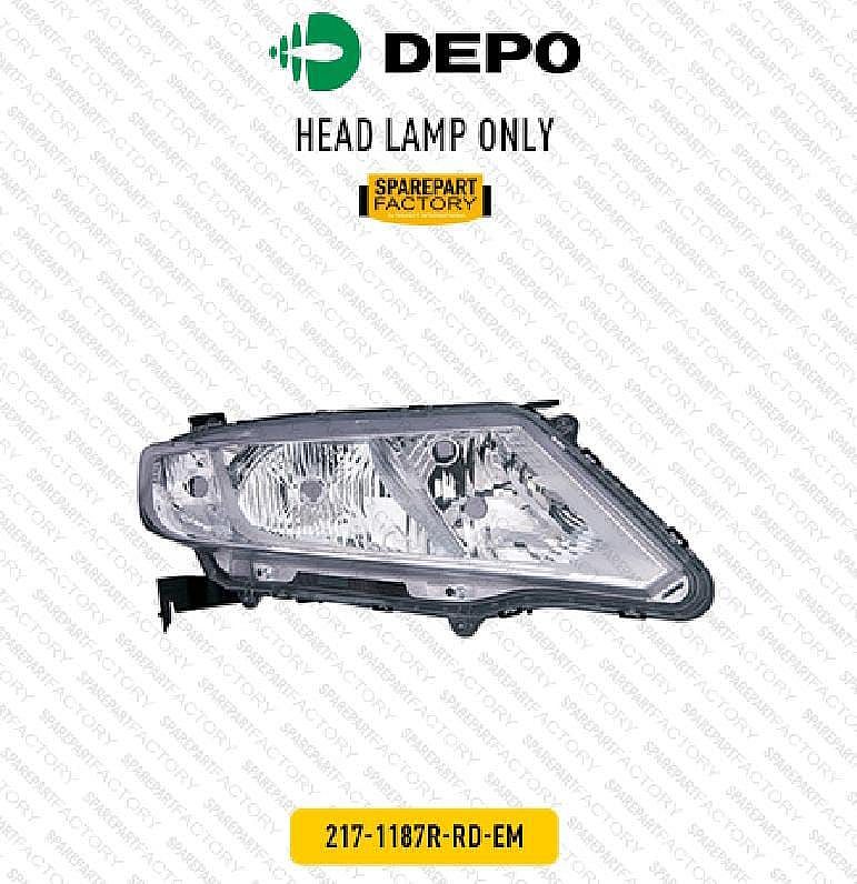 Headlamp / Batok Lampu Depan Honda City GM6 2014-2017 Merk DEPO 217-1187L-RD-EM / 217-1187R-RD-EM unoPart ID 1Part - foto 2