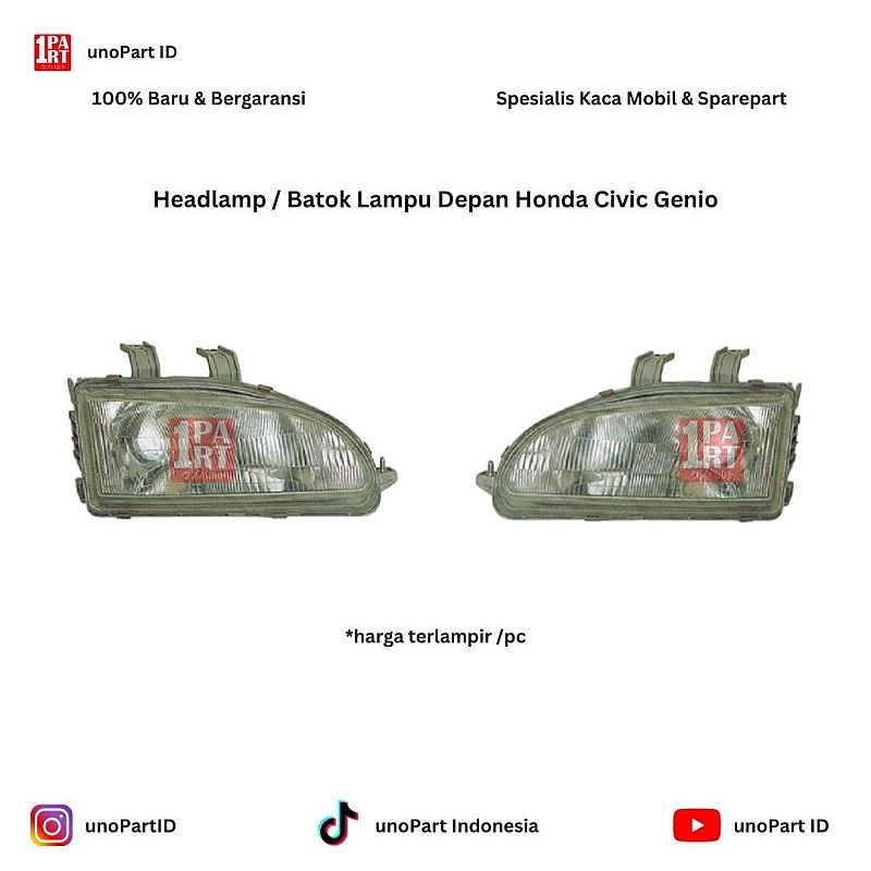 Headlamp / Batok Lampu Depan Honda Civic Genio Merk DEPO unoPart ID