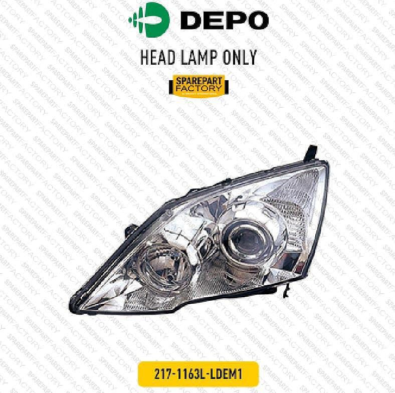 Headlamp / Batok Lampu Depan Honda CRV Gen 3 2007-2012 Merk DEPO 217-1163L-LDEM1 / 217-1163R-LDEM1 unoPart ID 1Part - foto 2