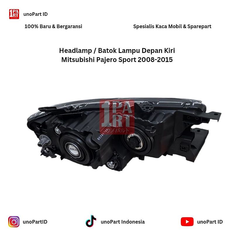 Headlamp / Batok Lampu Depan Kiri Mitsubishi Pajero Sport 2008-2015 Merk Depo Part No 214-1197L-RD by unoPart ID - foto 2