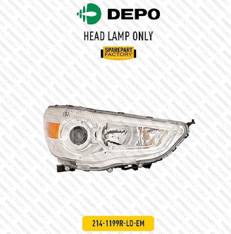 Headlamp / Batok Lampu Depan Mitsubishi Outlander Sport Merk DEPO 214-1199L-LD-EM / 214-1199R-LD-EM unoPart ID 1Part - foto 2