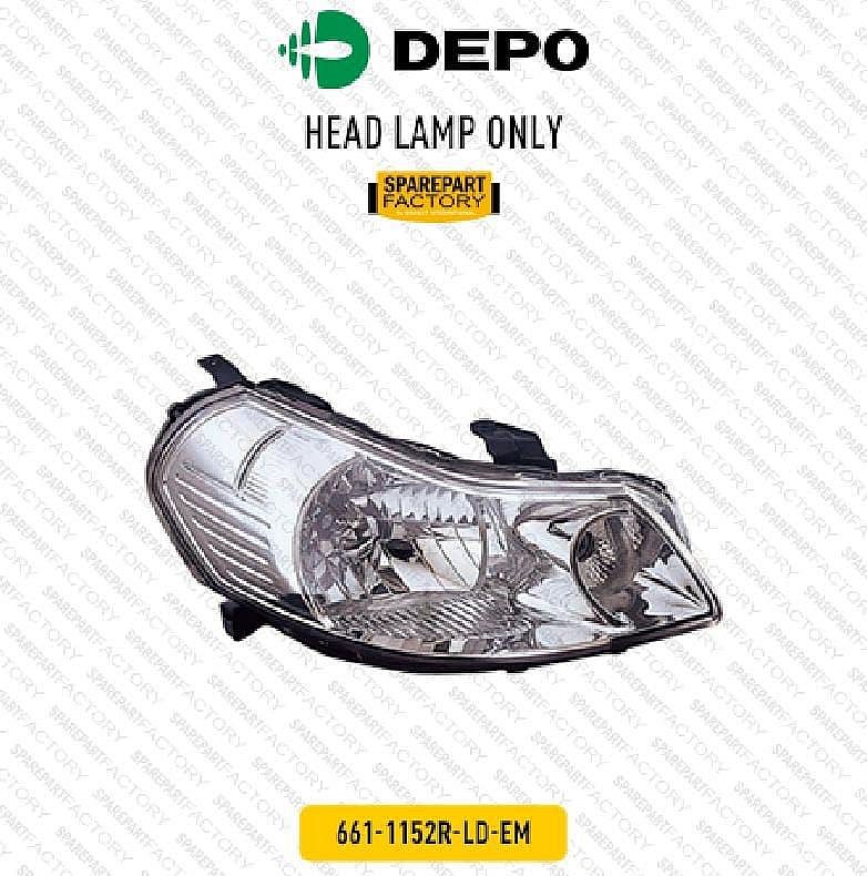 Headlamp / Batok Lampu Depan Suzuki SX4 2007-2014 Merk DEPO 661-1152L-LD-EM / 661-1152R-LD-EM unoPart ID 1Part - foto 2