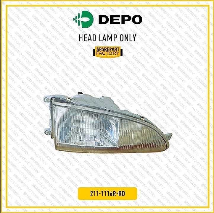 Headlamp / Batok Lampu Mika Depan Mobil Daihatsu Espass Merk Depo unoPart ID 211-1116L-RD 211-1116R-RD - foto 2