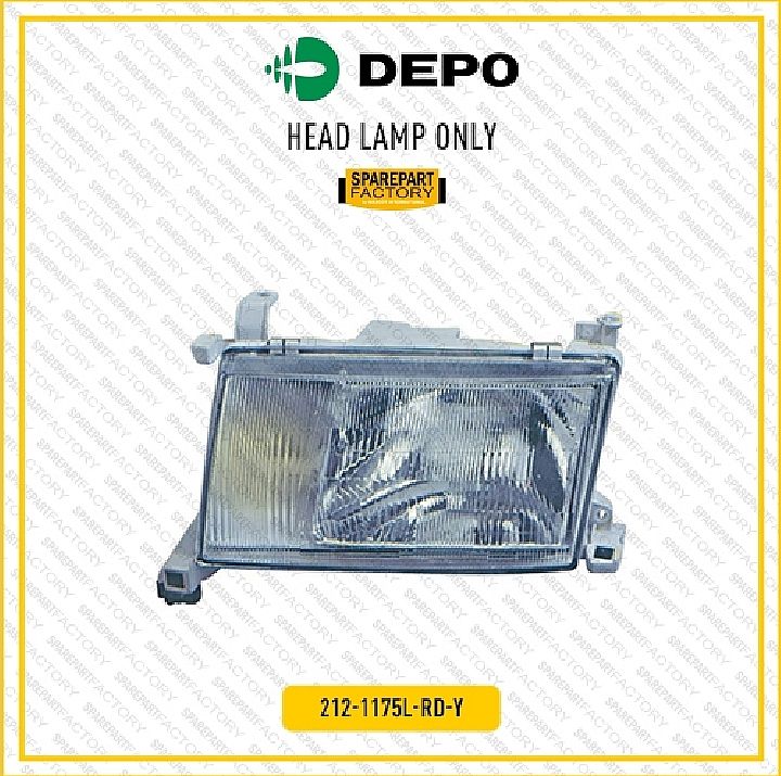 Headlamp / Mika Batok Lampu Depan Toyota Kijang Kapsul 1997-2000 Model Dengan Foglamp Fog Lamp Lampu Kabut 212-1175R-RD-Y 212-1175L-RD-Y