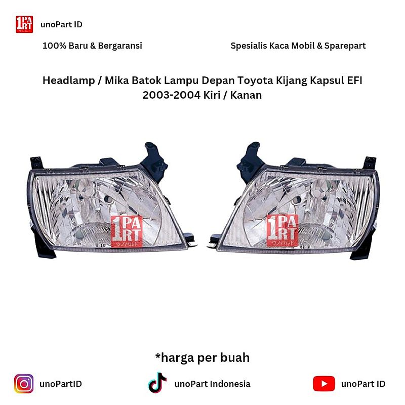 Headlamp / Mika Batok Lampu Depan Toyota Kijang Kapsul EFI 2003-2004 Merk Depo Kiri/Kanan by unoPart ID