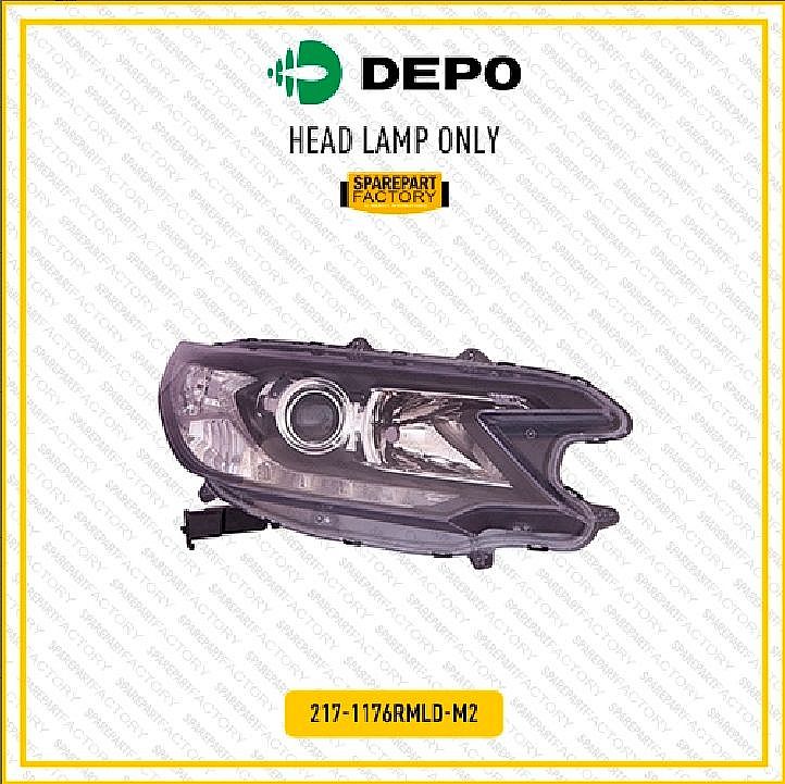 Headlamp Batok Lampu Depan Honda CRV Gen 4 2012-2014 Merk DEPO 217-1176LMLD-M2 / 217-1176RMLD-M2 unoPart ID 1Part - foto 2