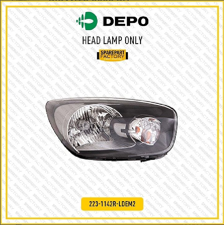Headlamp Batok Lampu Mika Depan Kiri atau Kanan Depo Kia All New Picanto 2011-Ke Atas 223-1142L-LDEM2 223-1142R-LDEM2 - foto 2
