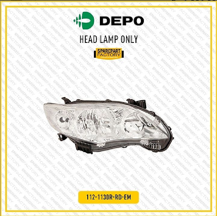Headlamp Batok Lampu Mika Depan Kiri atau Kanan Depo Toyota Altis 2010-2013 Facelift 112-1130L-RD-EM 112-1130R-RD-EM