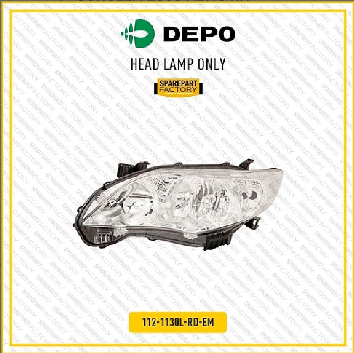 Headlamp Batok Lampu Mika Depan Kiri atau Kanan Depo Toyota Altis 2010-2013 Facelift 112-1130L-RD-EM 112-1130R-RD-EM - foto 2