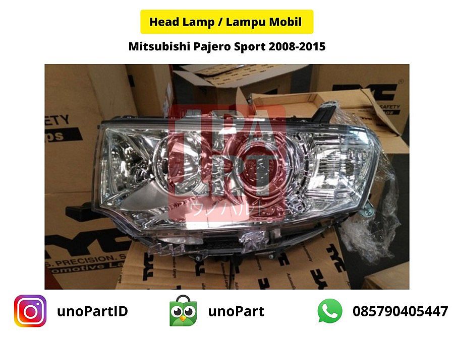 Headlamp Lampu Depan Kiri / Kanan Mitsubishi Pajero Sport 2008-2015 - foto 3