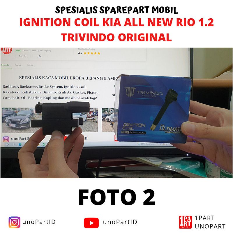 Ignition Coil Kia All New Picanto 1.2 27301-03100 by Trivindo unoPart - foto 2
