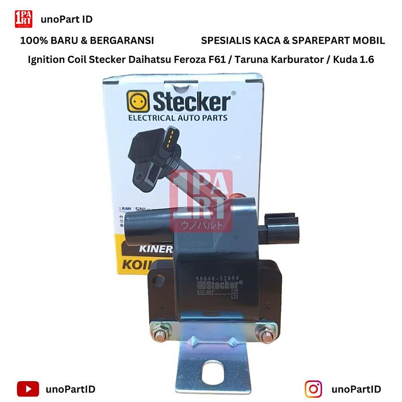 Ignition Coil Koil Stecker Daihatsu Feroza F61 1996-2007 / Taruna Karburator / Mitsubishi Kuda 1.6 SNI KAN OEM 90048-52094 9004852094 - foto 5
