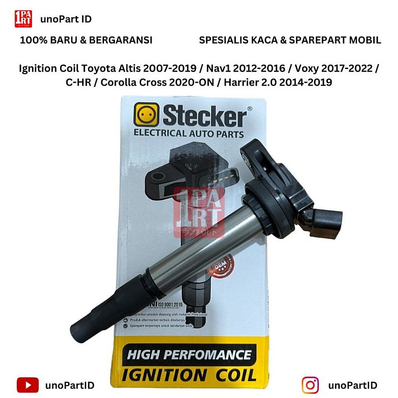 Ignition Coil Koil Stecker Toyota Corolla New Altis 2007-2017 / Noah Nav1 / Voxy 17-21 / Wish / CHR CH-R 18-Ke Atas / Corolla Cross 20-Ke Atas / Harrier 2.0 13-20 CU60 XU60 ZSU60 SNI KAN OEM 90919-022 - foto 4