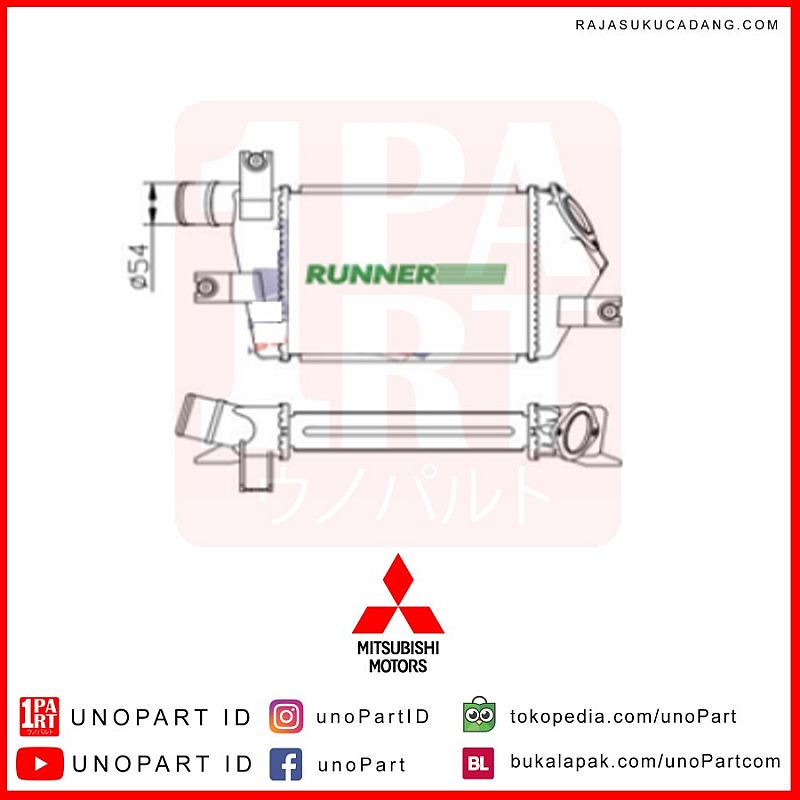 Intercooler Runner Mitsubishi Pajero Sport 2009-2015 / Triton unoPart - foto 2