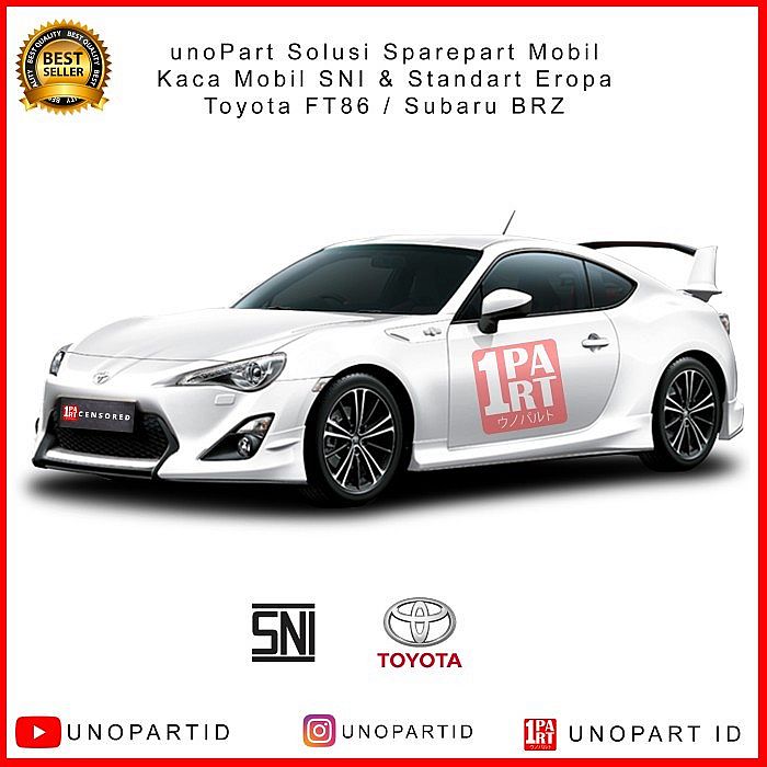 Kaca Belakang + Heater Toyota FT86 / Subaru BRZ by unoPart ID - foto 4