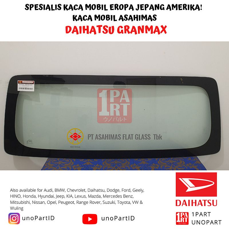 Kaca Belakang Asahimas AGC Daihatsu Granmax Terima Pasang by unoPart - foto 5