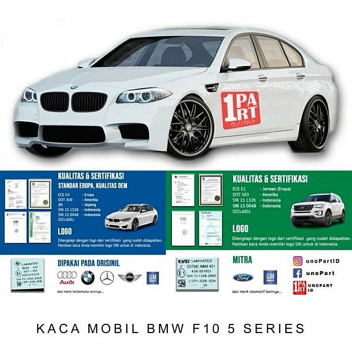 Kaca Belakang BMW Series 5 / Seri 5 F10 2010-2016 Terima Pemasangan - foto 5
