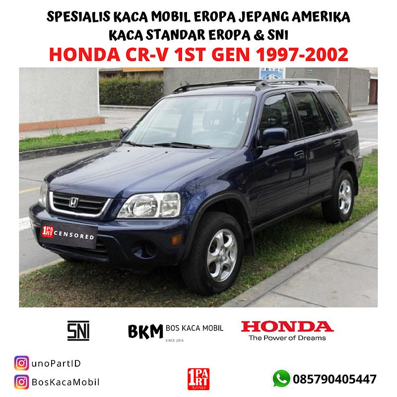 Kaca Belakang Mobil Honda CRV 1995-2001 with Heater & Antenna Tempered - foto 2