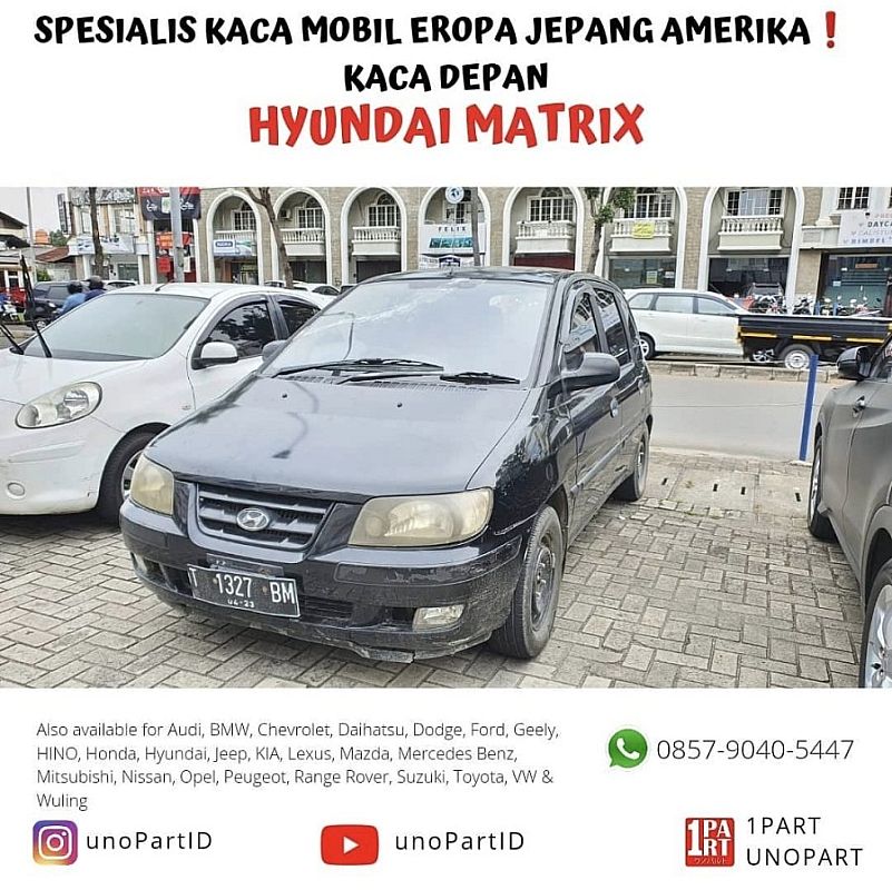 Kaca Belakang Mobil Hyundai Matrix 2001- Heater Hole SNI & DOT-459 USA - foto 2