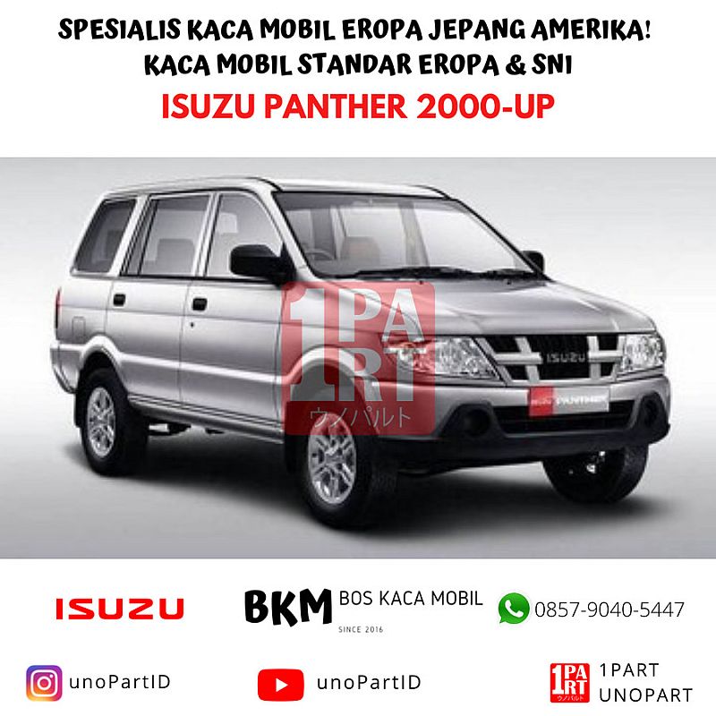 Kaca Belakang Mobil Isuzu Panther Gen 2 00-End Model Asahimas AGC - foto 2