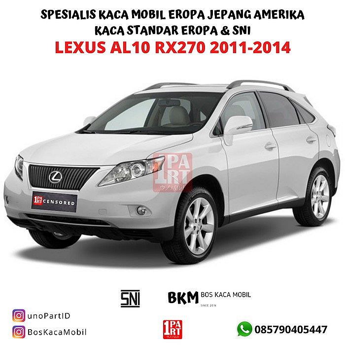 Kaca Belakang Mobil Lexus RX 270 RX270 2011-2015 AL10 SNI - foto 4