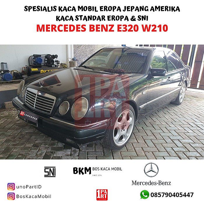 Kaca Belakang Mobil Mercedes-Benz E-Class 1995-2002 W210 Terima Pasang - foto 4