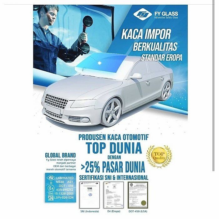 Kaca Belakang Mobil Mitsubishi Lancer 2007- EX Mobil Polisi Evo 10 SNI - foto 4