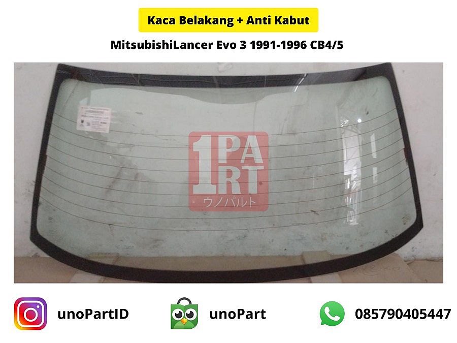 Kaca Belakang Mobil Mitsubishi Lancer Evo 3 91-96 LE4 SNI & DOT-459 - foto 3