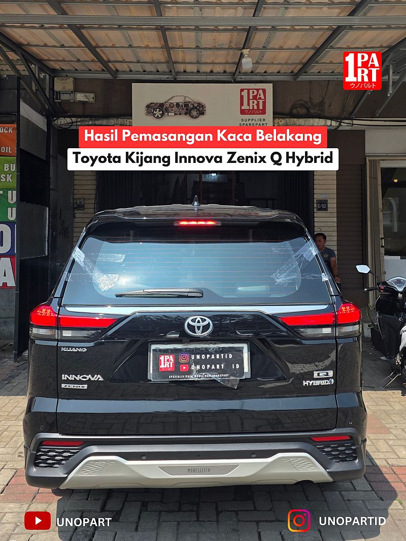 Kaca Belakang Mobil Toyota Kijang Innova Zenix 2022-ON + Anti Kabut Terima Pemasangan by unoPart ID | Spesialis Kaca Mobil Jujur - foto 3