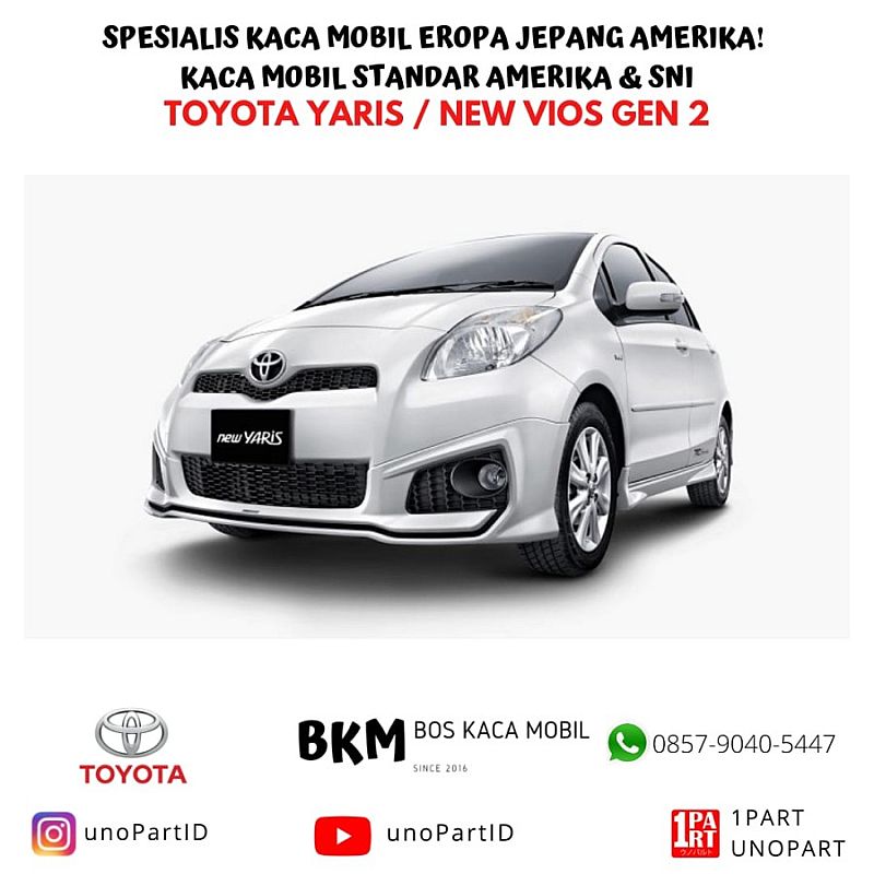 Kaca Belakang Mobil Toyota Yaris 05-13 XP90 1st Gen Heater SNI DOT E4 - foto 4