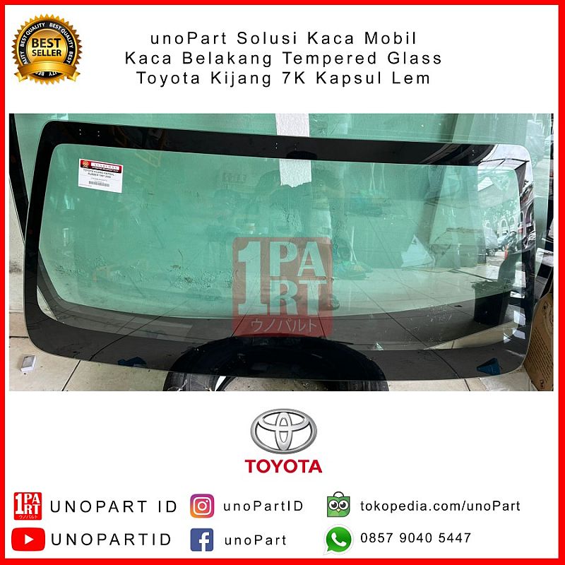 Kaca Belakang Tempered Asahimas Toyota Kijang Kapsul 7K Lem unoPart ID - foto 2