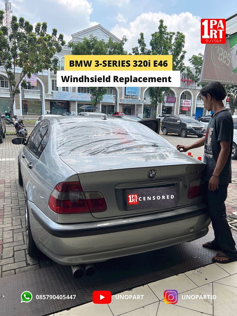 Kaca Belakang Tempered Mobil BMW Seri 3 E46 1998-2005 with Heater - foto 2