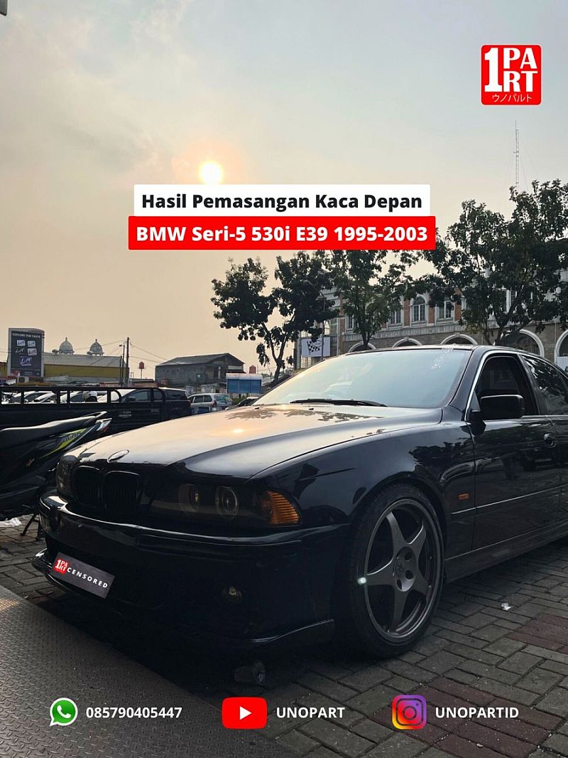 Kaca Depan 3 Lapis BMW Seri 5 E39 95-03 SNI DOT459 USA E4 Europe - foto 5