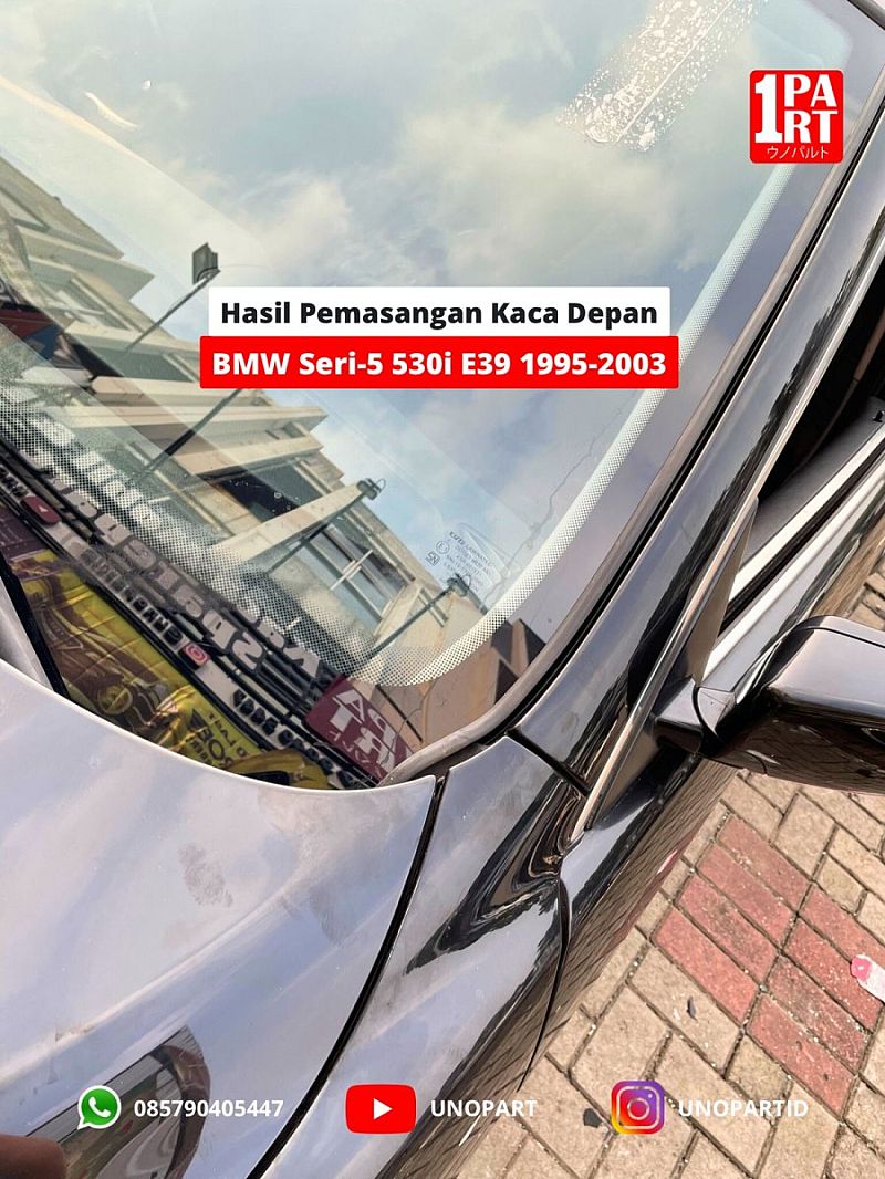 Kaca Depan 3 Lapis BMW Seri 5 E39 95-03 SNI DOT459 USA E4 Europe - foto 4