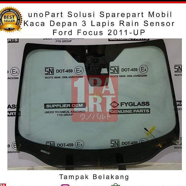 Kaca Depan 3 Lapis Ford Focus 2011-ON Rain Sensor & List SNI DOT459 E4 - foto 2