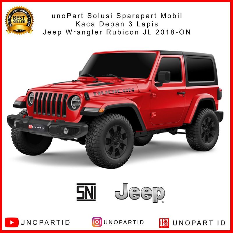 Kaca Depan 3 Lapis Jeep Wrangler Rubicon JL 2018-ON Terima Pemasangan - foto 5