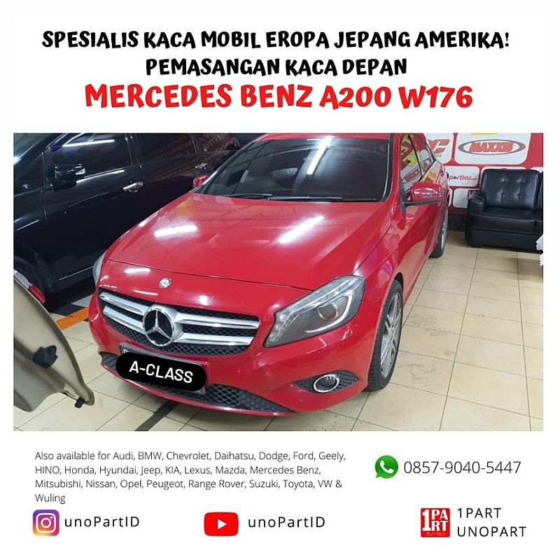 Kaca Depan 3 Lapis Mercy Mercedes Benz A200 W176 Terima Pemasangan - foto 3