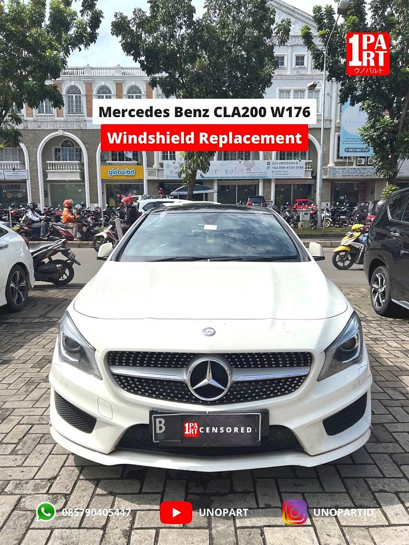 Kaca Depan 3 Lapis Mercy Mercedes Benz CLA200 W117 Terima Pemasangan - foto 2