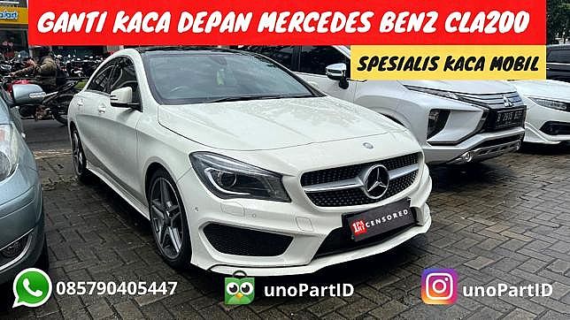 Kaca Depan 3 Lapis Mercy Mercedes Benz CLA200 W117 Terima Pemasangan - foto 3